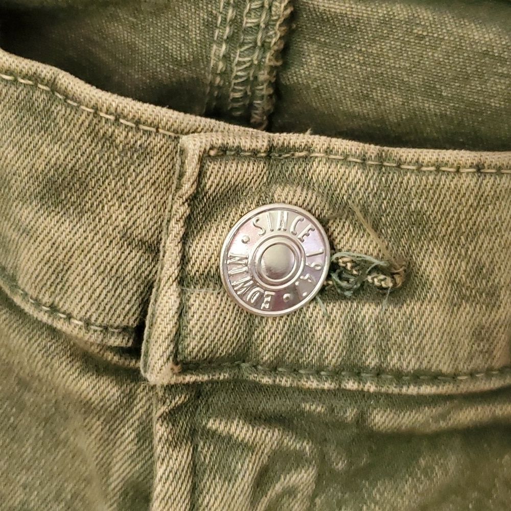 Anthropologie EdwinâBree Jeans in Green Stonewash Sizeâ29 - Picture 5 of 12